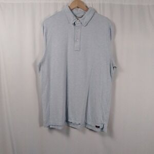 Faherty Movement Polo Shirt Short Sleeve Cardiff Blue Performance Stretch Mens L